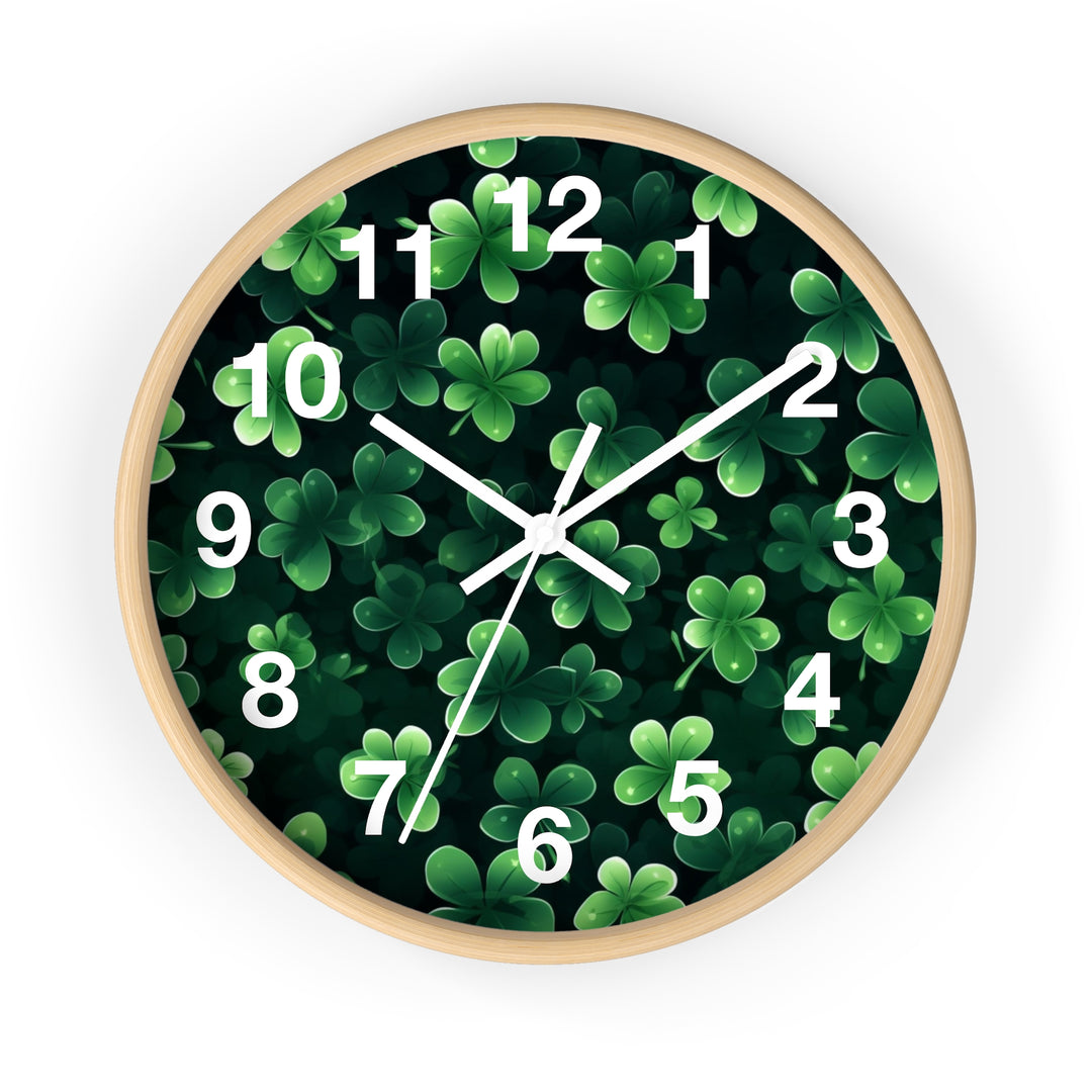 Clover Wall Clock, Irish Wall Clock - Brachjoyllc