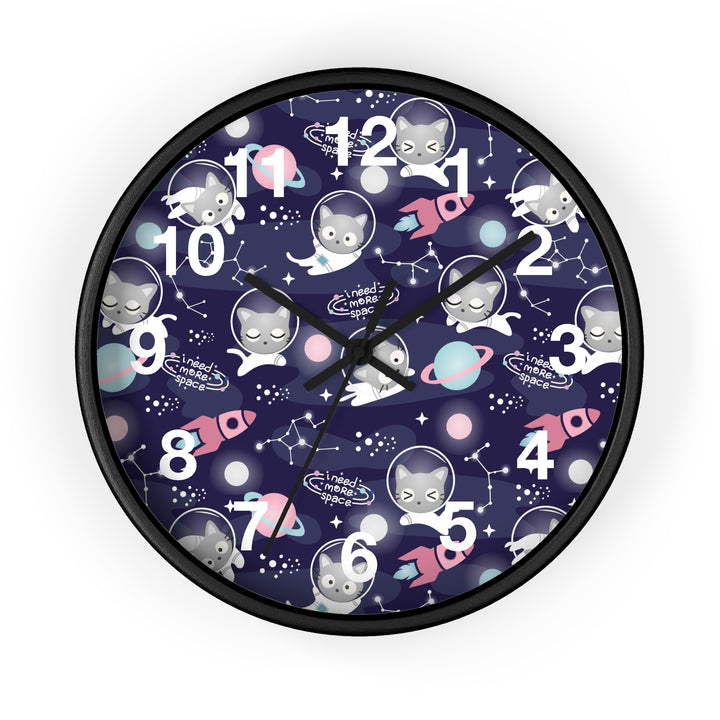 Space Cat Wall Clock, Cat Wall Clock - Brachjoyllc