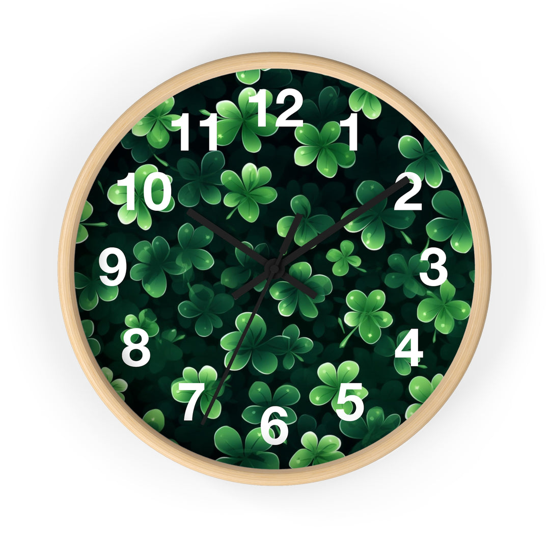 Clover Wall Clock, Irish Wall Clock - Brachjoyllc