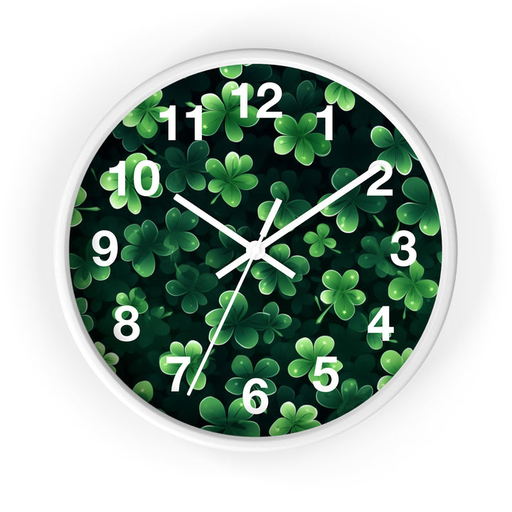 Clover Wall Clock, Irish Wall Clock - Brachjoyllc