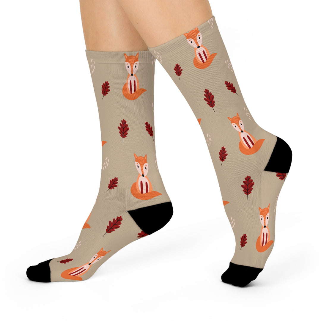 Fall Socks, Fall Fox Socks - Brachjoyllc