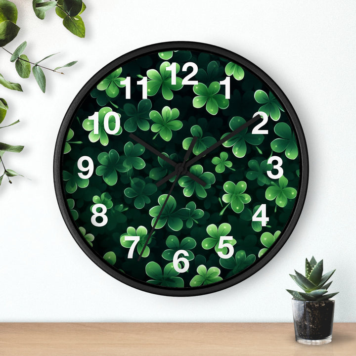 Clover Wall Clock, Irish Wall Clock - Brachjoyllc