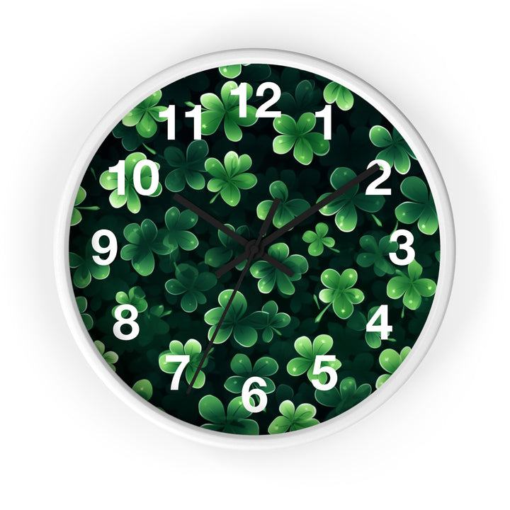 Clover Wall Clock, Irish Wall Clock - Brachjoyllc